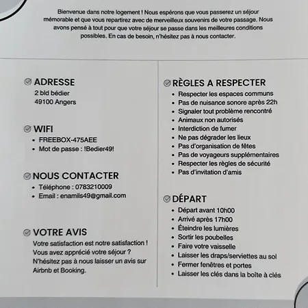 Апартаменты Le Grand Bedier Анже